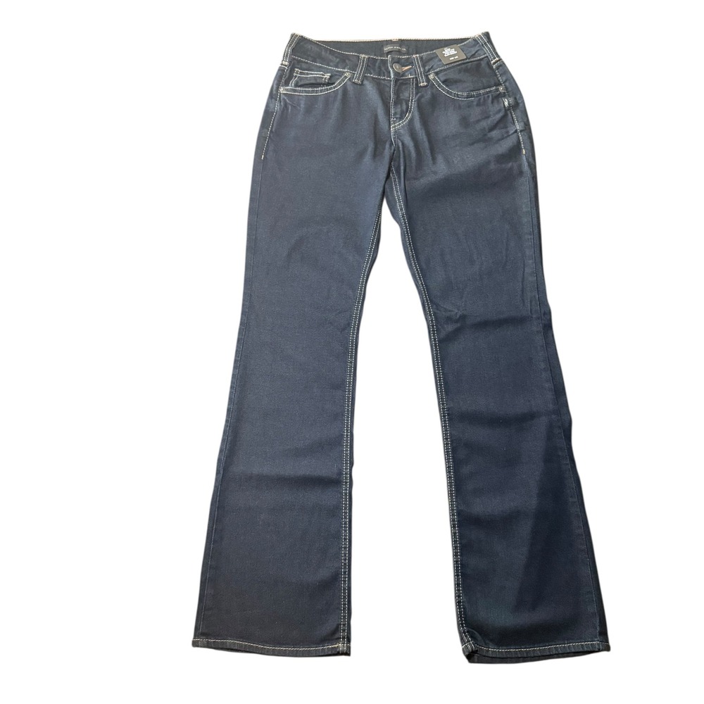 Silver Jeans Co Suki Curvy Fit Mid Rise Slim Boot Cut Jeans W27 L33 Indigo